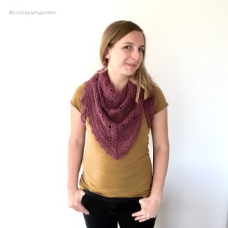Textured Wine Red Scarf pattern by Mousegarden